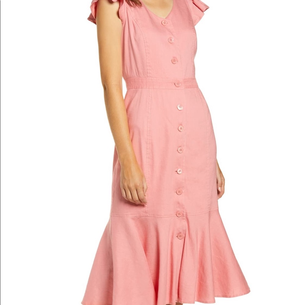 Button down midi dress